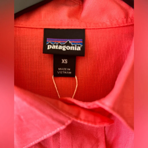 NEW Ladies Patagonia Crepe Open Weave Short Sleeve Knee Length Coral Dress, XS - Picture 6 of 8